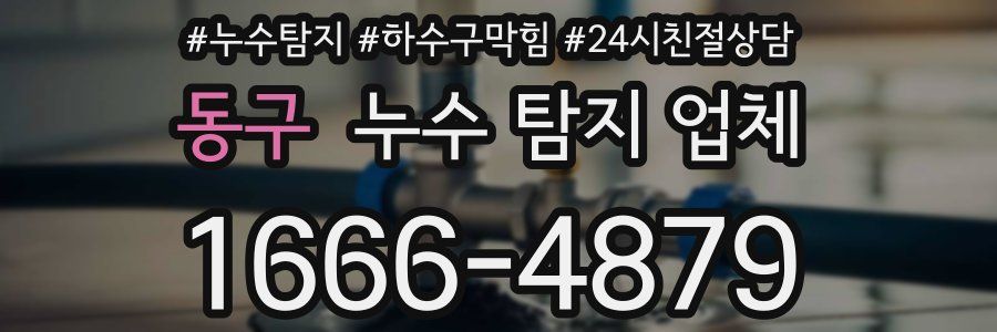동구 누수 탐지 업체