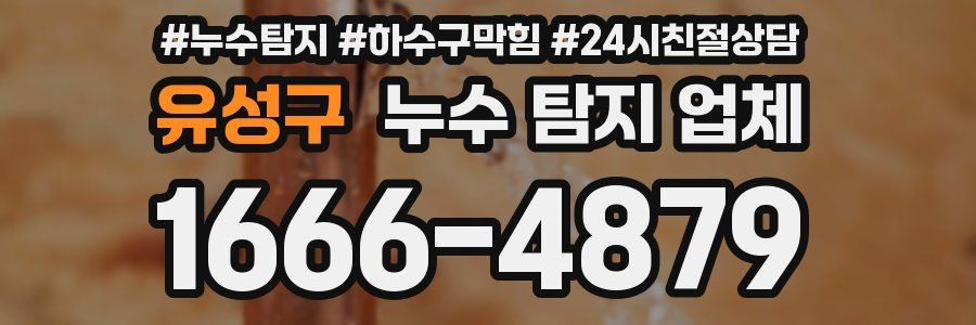 유성구 누수 탐지 업체