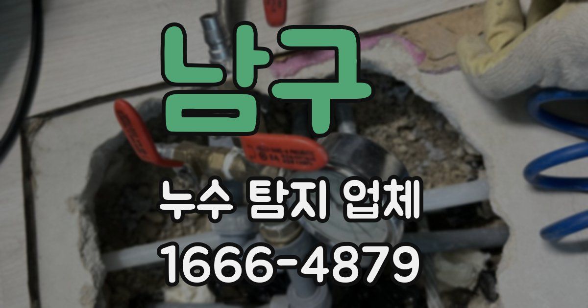 남구 누수 탐지 업체