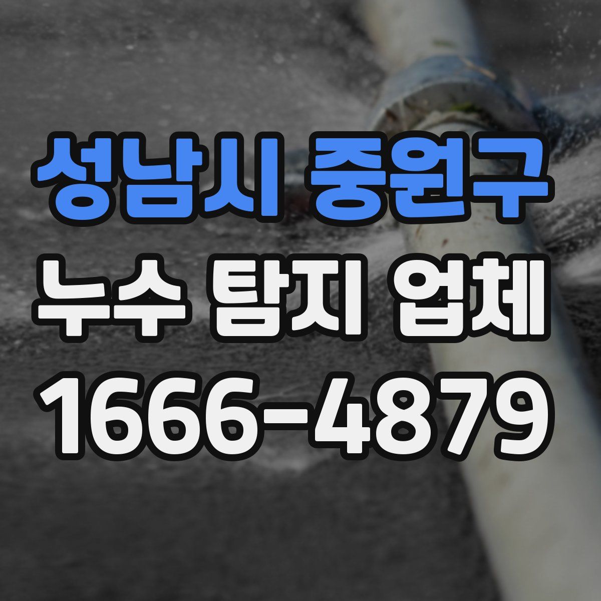 성남시 중원구 누수 탐지 업체