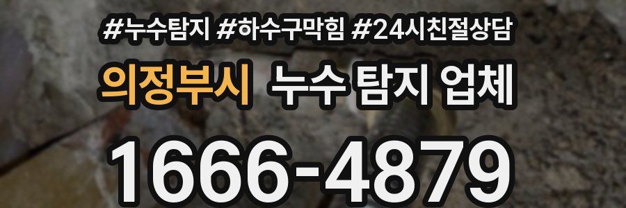 의정부시 누수 탐지 업체