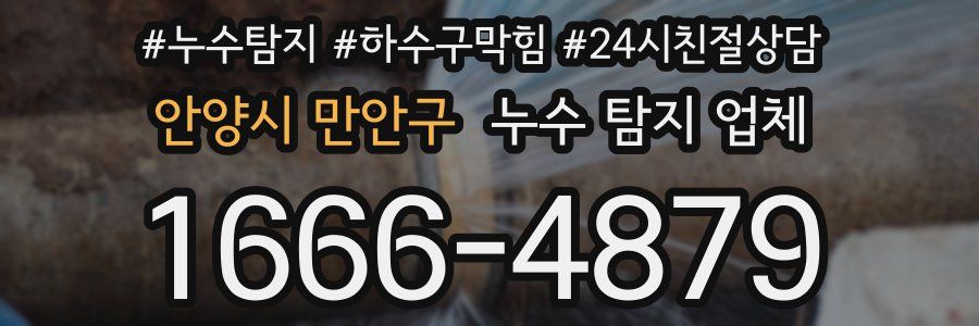 안양시 만안구 누수 탐지 업체