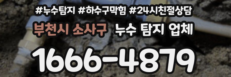 부천시 소사구 누수 탐지 업체