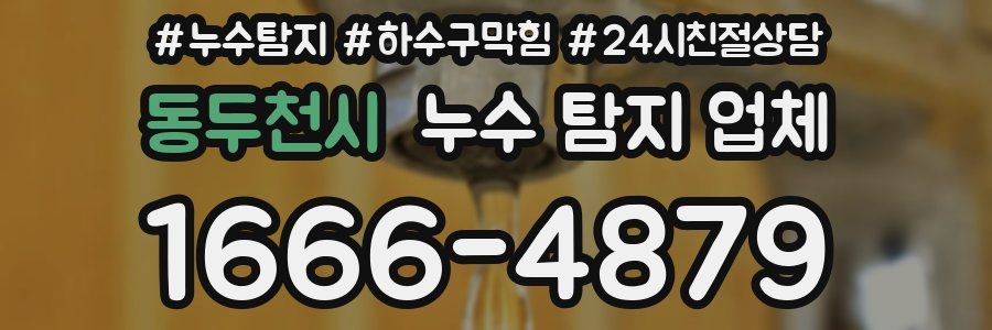 동두천시 누수 탐지 업체