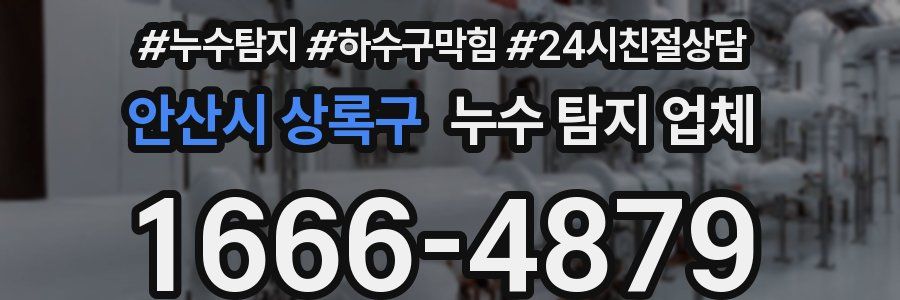 안산시 상록구 누수 탐지 업체