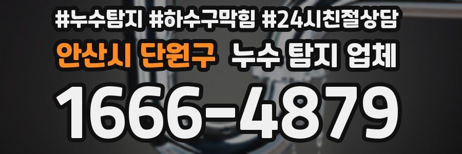 안산시 단원구 누수 탐지 업체