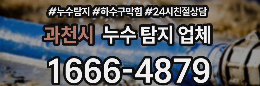 과천시 누수 탐지 업체