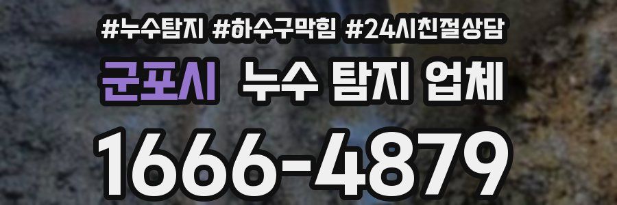 군포시 누수 탐지 업체