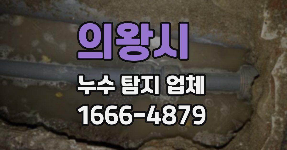 의왕시 누수 탐지 업체