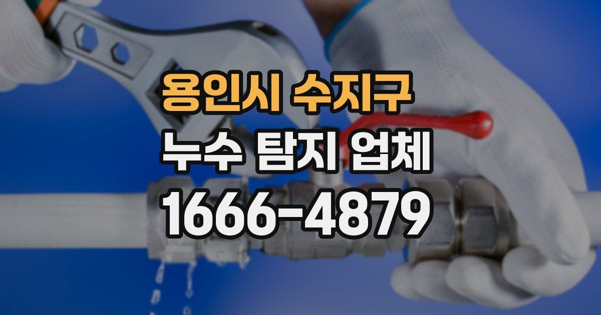용인시 수지구 누수 탐지 업체