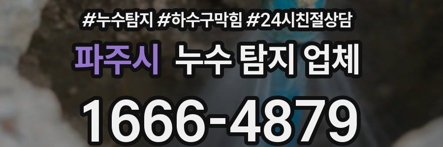 파주시 누수 탐지 업체