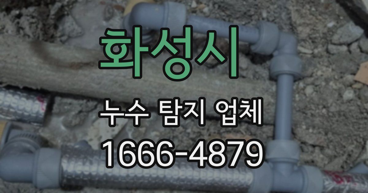 화성시 누수 탐지 업체