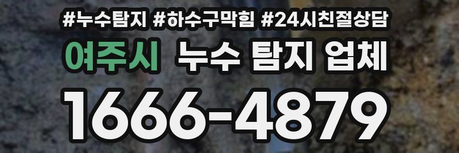 여주시 누수 탐지 업체