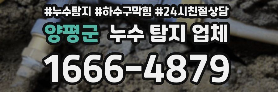 양평군 누수 탐지 업체