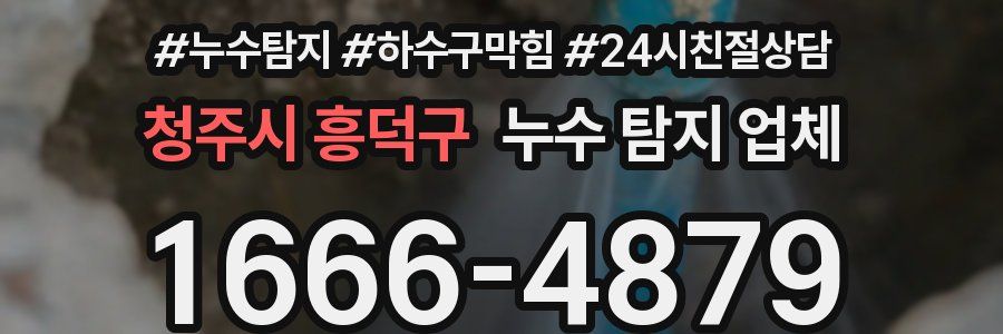 청주시 흥덕구 누수 탐지 업체
