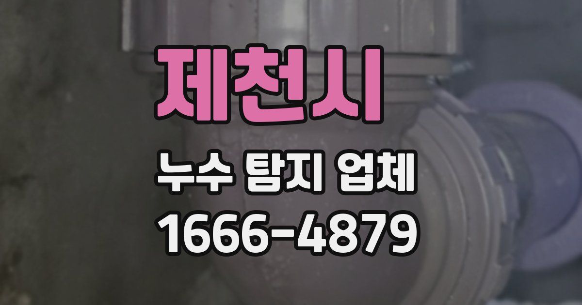 제천시 누수 탐지 업체
