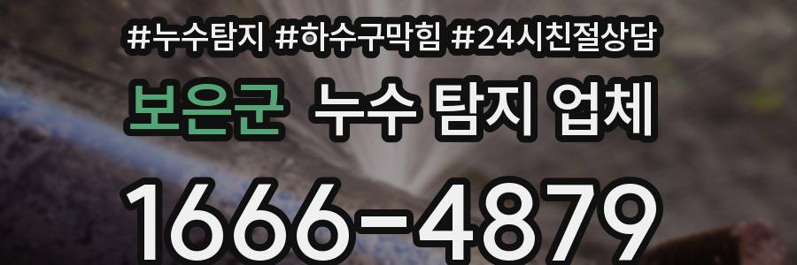 보은군 누수 탐지 업체
