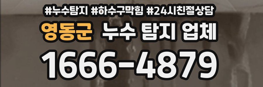 영동군 누수 탐지 업체