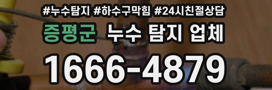 증평군 누수 탐지 업체