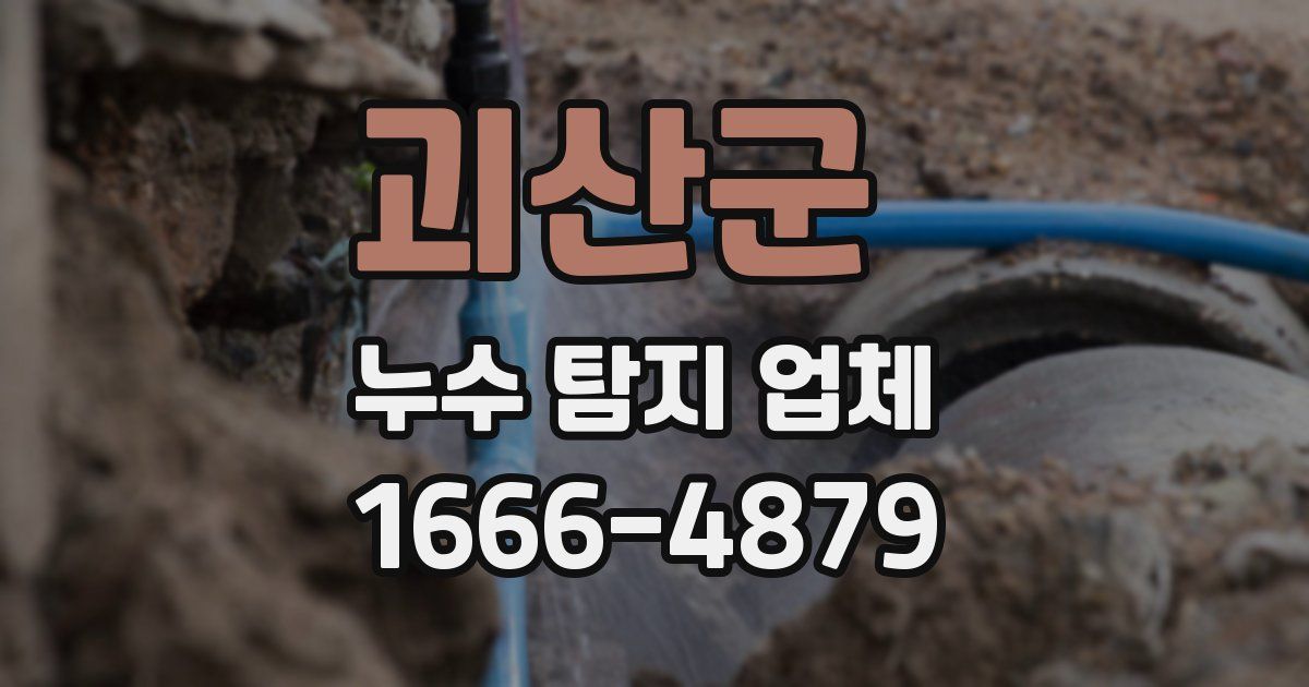 괴산군 누수 탐지 업체