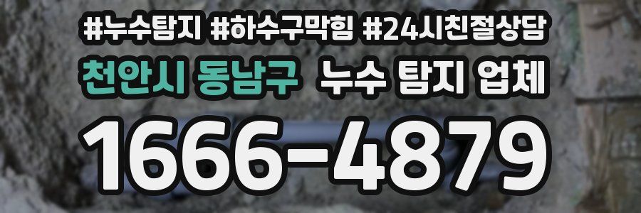 천안시 동남구 누수 탐지 업체