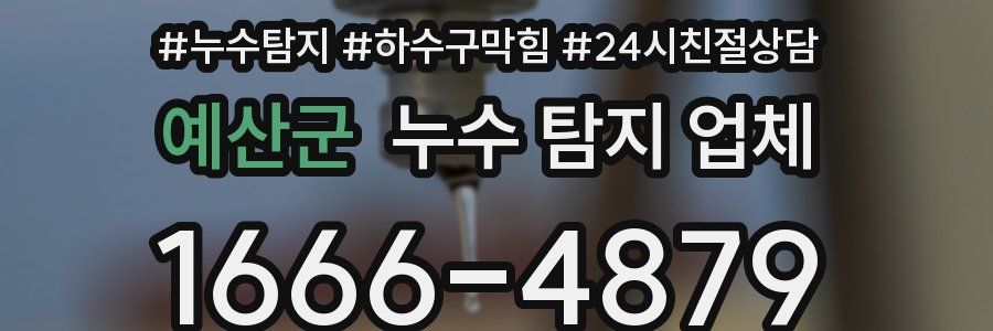 예산군 누수 탐지 업체