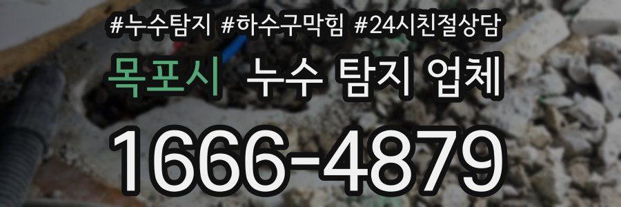 목포시 누수 탐지 업체