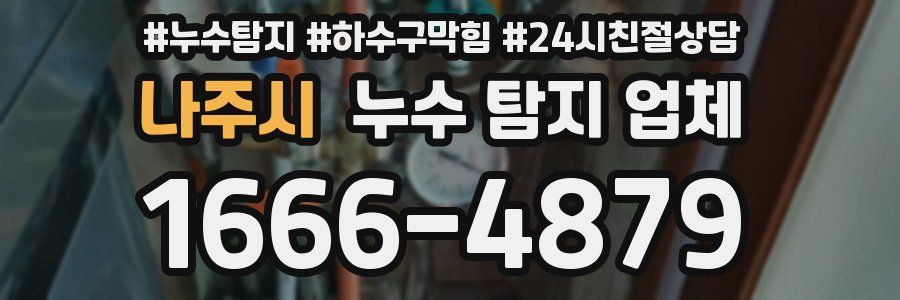 나주시 누수 탐지 업체