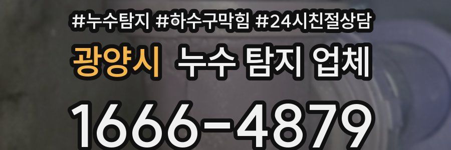광양시 누수 탐지 업체