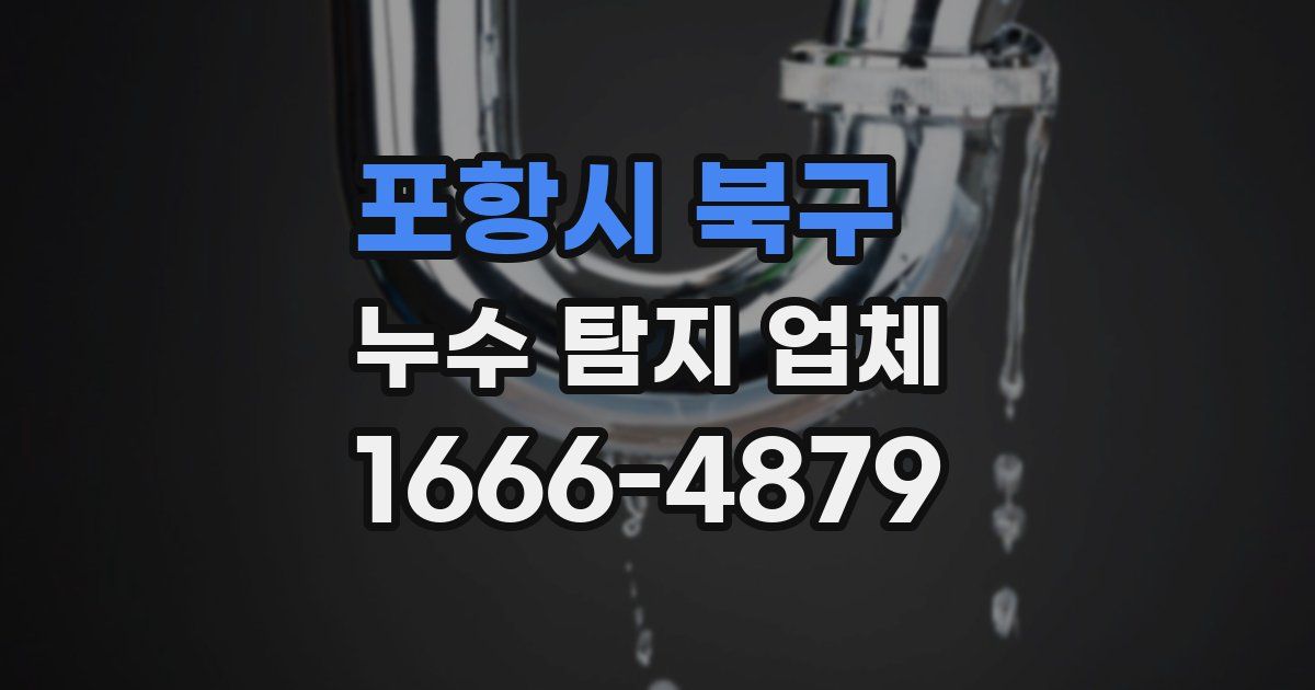 포항시 북구 누수 탐지 업체