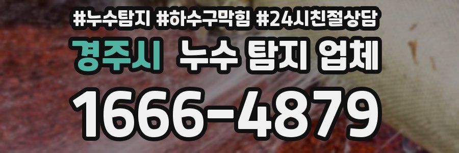 경주시 누수 탐지 업체