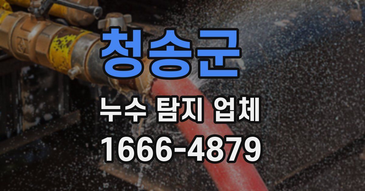 청송군 누수 탐지 업체