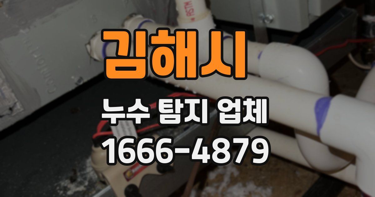 김해시 누수 탐지 업체
