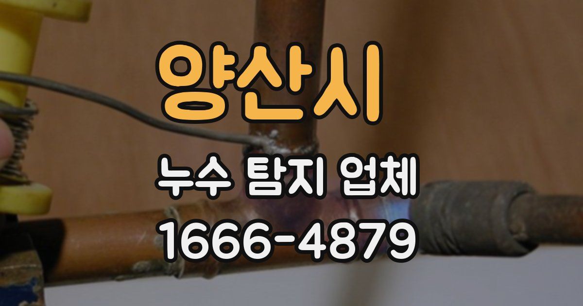 양산시 누수 탐지 업체