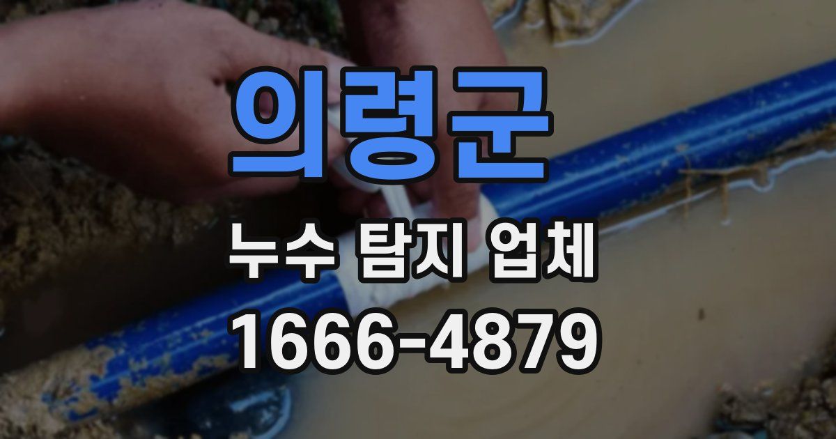 의령군 누수 탐지 업체