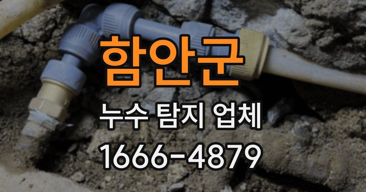 함안군 누수 탐지 업체
