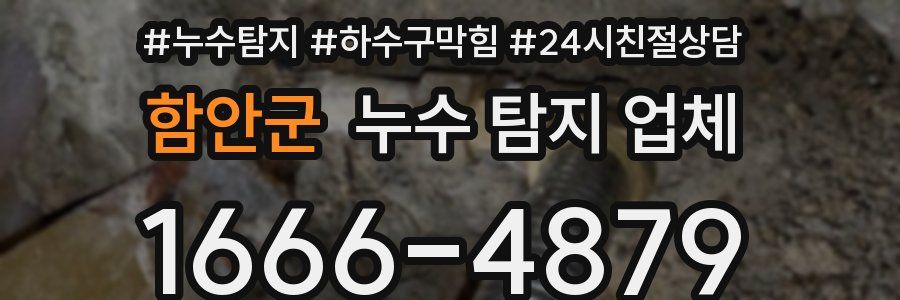 함안군 누수 탐지 업체