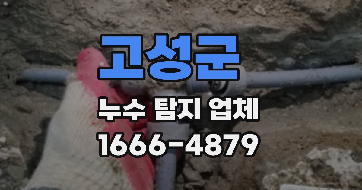 고성군 누수 탐지 업체