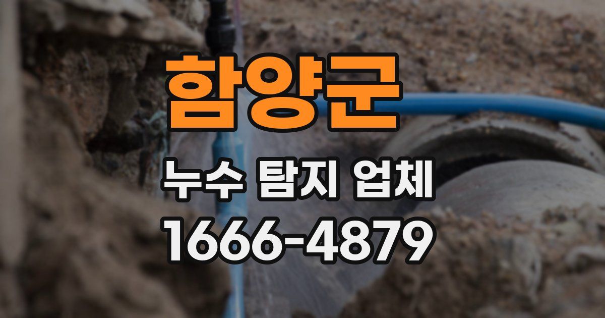 함양군 누수 탐지 업체