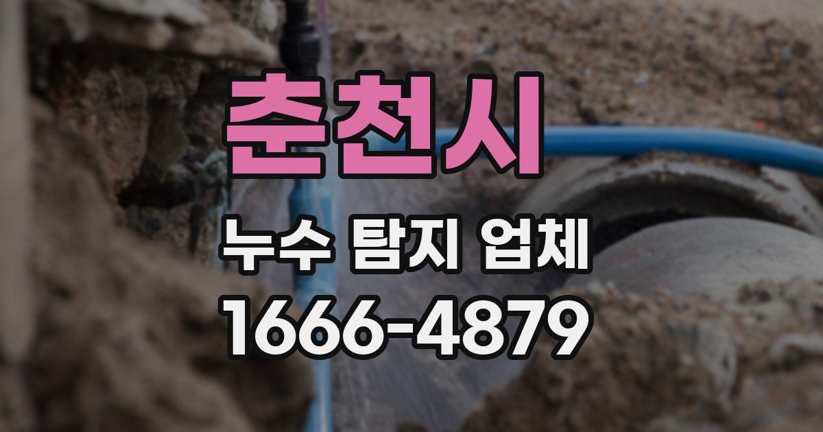 춘천시 누수 탐지 업체