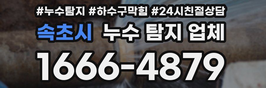 속초시 누수 탐지 업체