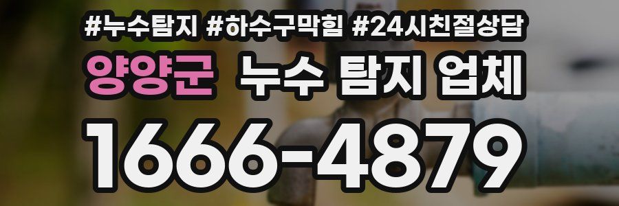 양양군 누수 탐지 업체