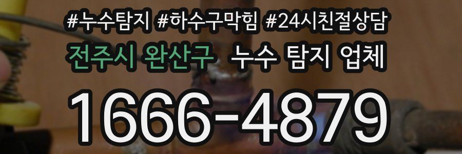 전주시 완산구 누수 탐지 업체