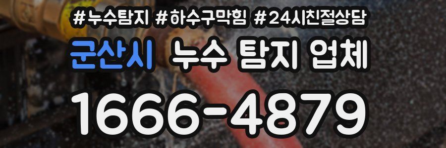 군산시 누수 탐지 업체