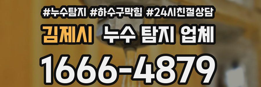 김제시 누수 탐지 업체