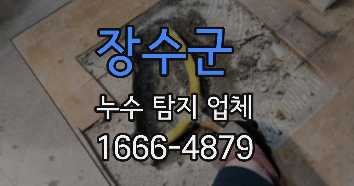장수군 누수 탐지 업체