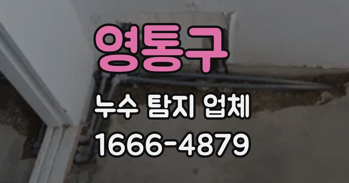 영통구 누수 탐지 업체