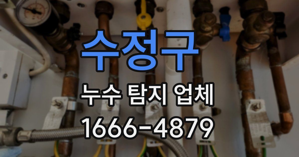 수정구 누수 탐지 업체