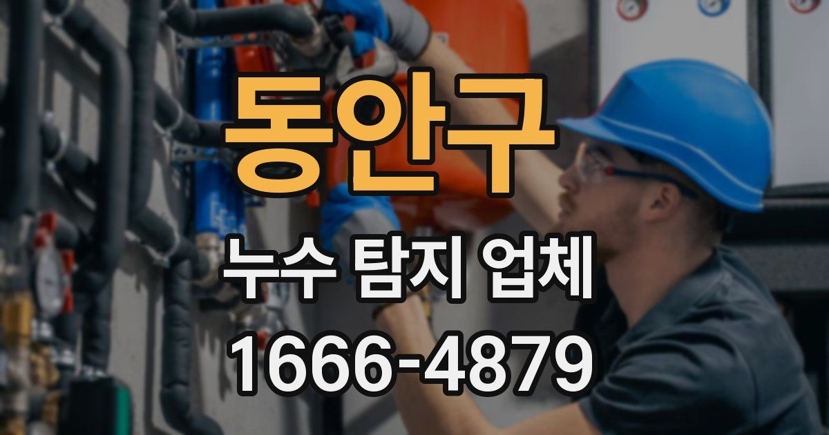 동안구 누수 탐지 업체