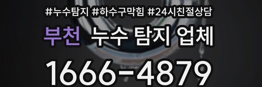 부천 누수 탐지 업체